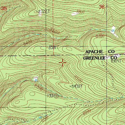 Topographic Map of Canyon Creek Tank, AZ