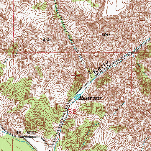 Topographic Map of Blanche Rock, ID