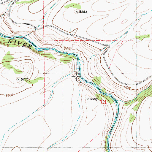 Topographic Map of Short Creek, ID