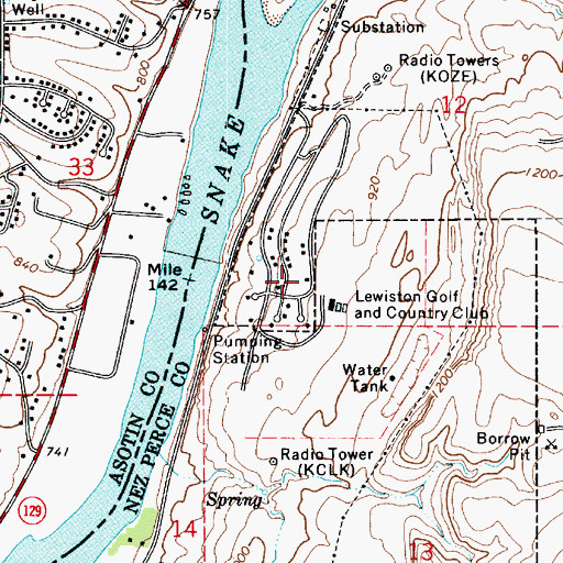 Topographic Map of Shiloh Schools, ID