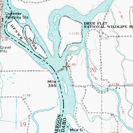 Topographic Map of Fort Boise (historical), ID