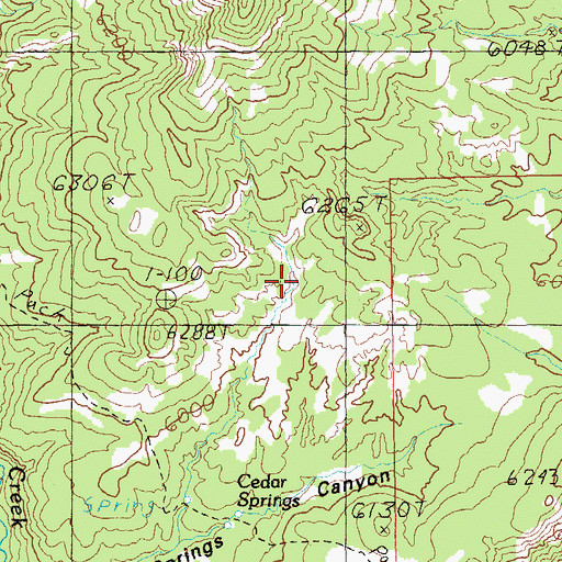 Topographic Map of Cedar Spring, AZ