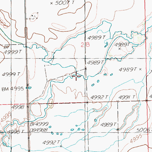 Topographic Map of Minear Creek, ID