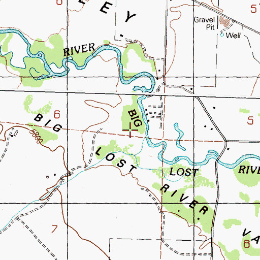 Topographic Map of Alder City (historical), ID