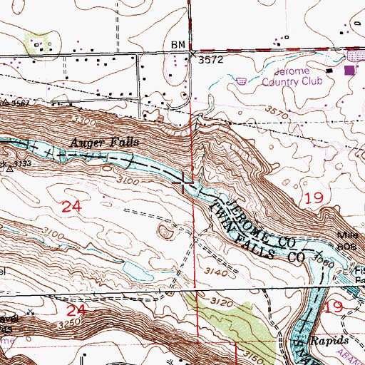 Topographic Map of Alpheus Creek, ID