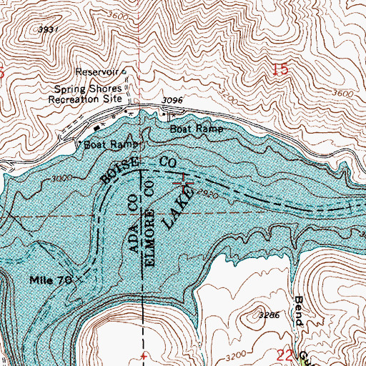 Topographic Map of Arrow Rock Junction (historical), ID