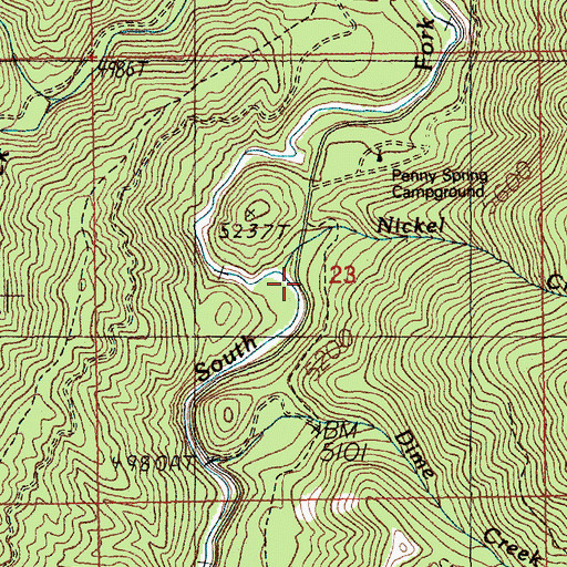 Topographic Map of Aunt Mellys Spring, ID