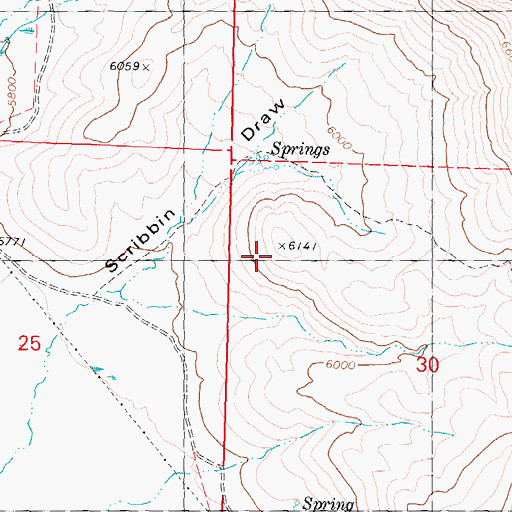 Topographic Map of Black Nose, ID