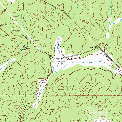 Topographic Map of Band Mill, ID
