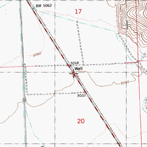 Topographic Map of Balaam, ID