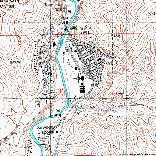 Topographic Map of Clifton High School, AZ