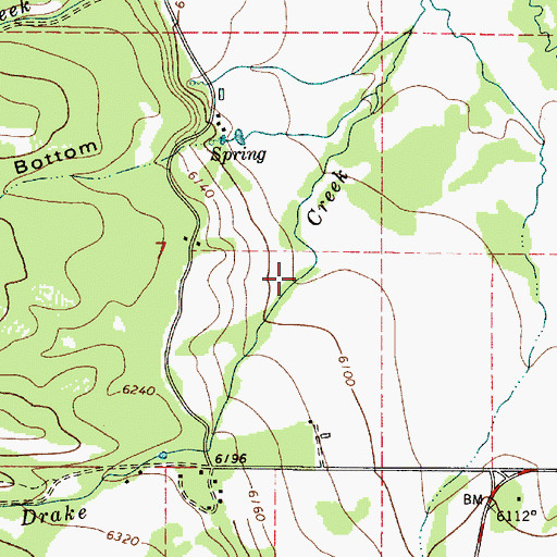 Topographic Map of Drake Canyon, ID