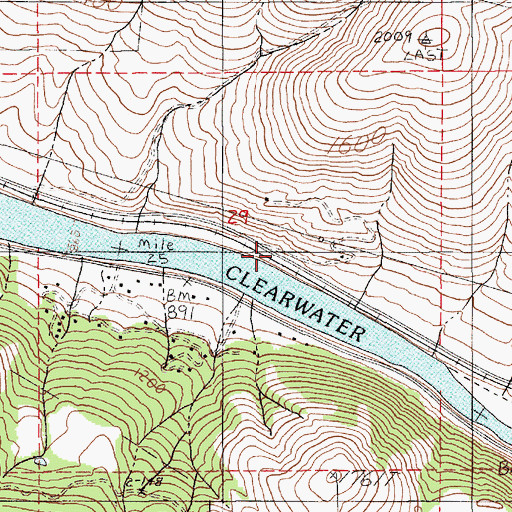 Topographic Map of Dolomite Siding, ID