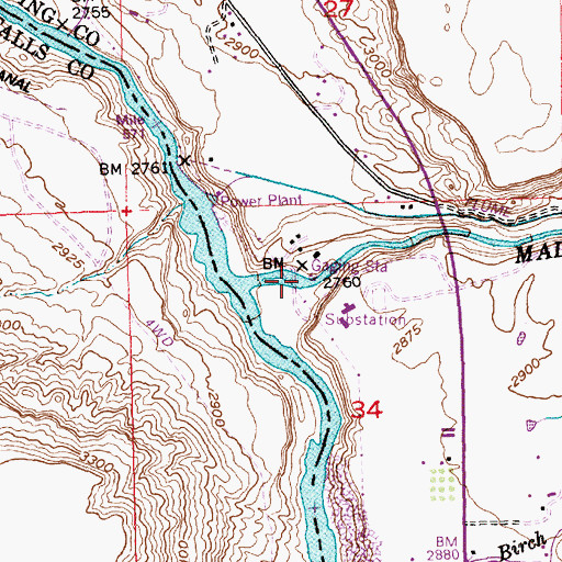 Topographic Map of Devils Washbasin (historical), ID