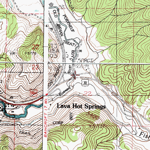 Topographic Map of Dempsey (historical), ID