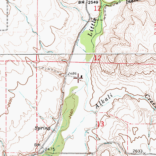 Topographic Map of French (historical), ID