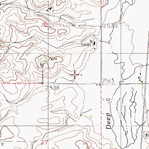 Topographic Map of Freeze, ID