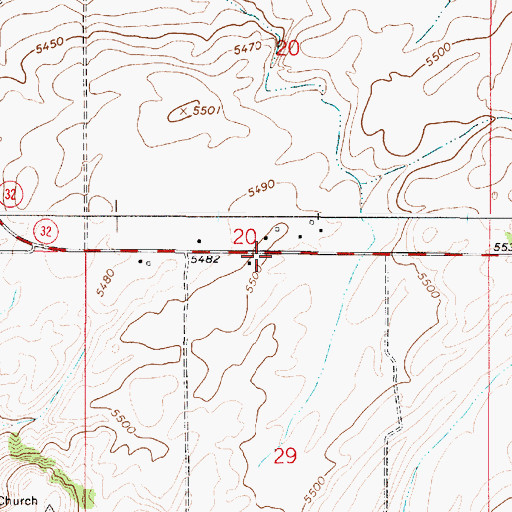 Topographic Map of Farnum, ID