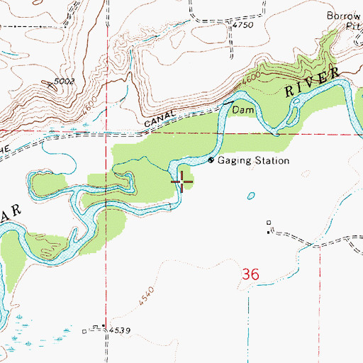 Topographic Map of Falls, ID