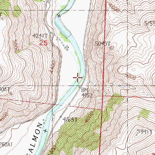 Topographic Map of Elevenmile Creek, ID