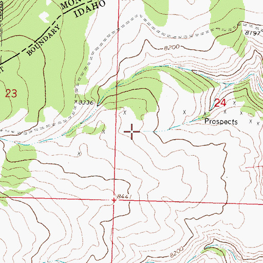 Topographic Map of Bache Spring, ID