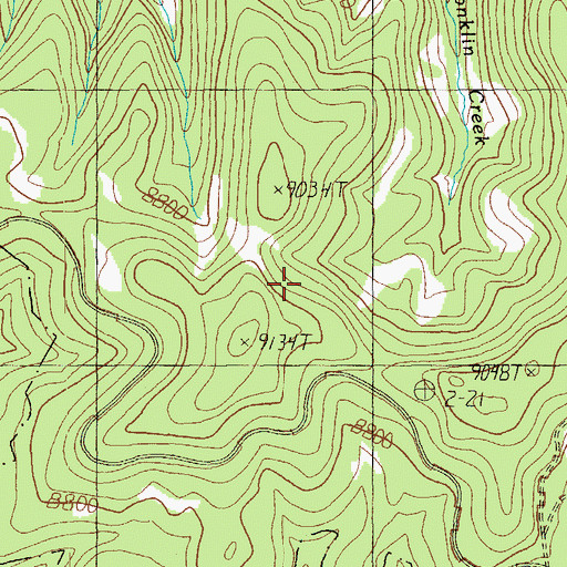 Topographic Map of Conklin Creek Campgrounds, AZ