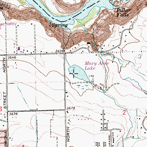 Topographic Map of Mary Alice Lake, ID