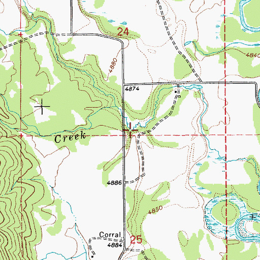 Topographic Map of Hartsell School (historical), ID