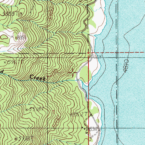 Topographic Map of Rutledge School (historical), ID