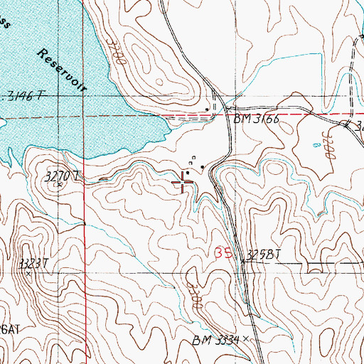 Topographic Map of Hillsdale (historical), ID