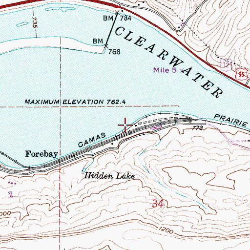 Topographic Map of Gurney, ID