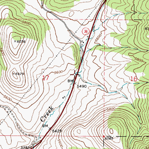 Topographic Map of Strawberry Creek School (historical), ID