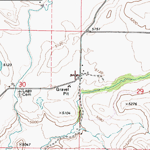 Topographic Map of Trout School, ID