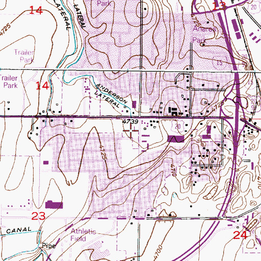 Topographic Map of Family Emergency Center West, ID