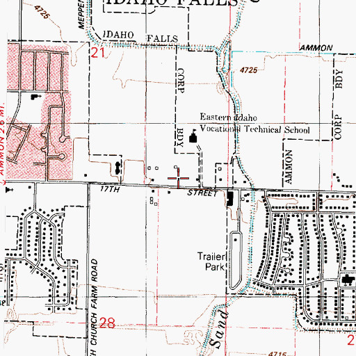Topographic Map of Family Emergency Center, ID