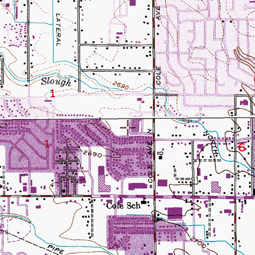Topographic Map of New Hope Center Hospital, ID