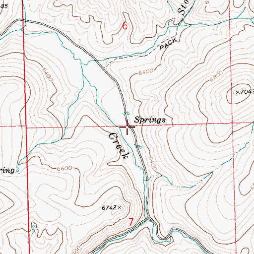 Topographic Map of Rives Placer (historical), ID