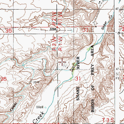 Topographic Map of Sinker (historical), ID