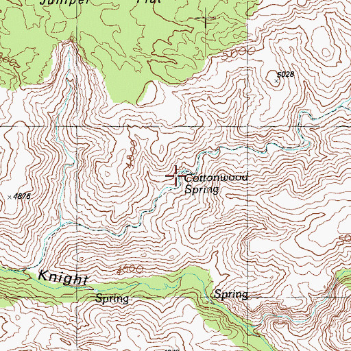 Topographic Map of Upper Cottonwood Spring, AZ