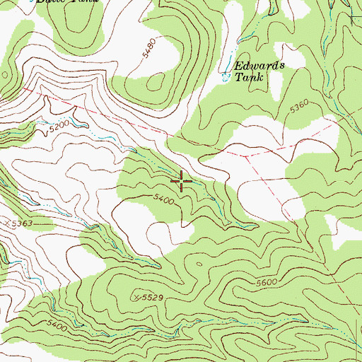 Topographic Map of Cottonwood Tank, AZ