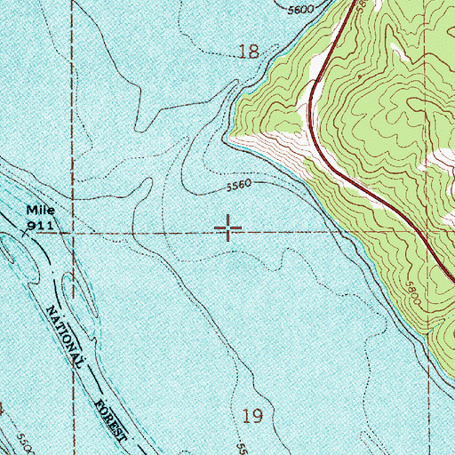 Topographic Map of Alpine Hot Springs, ID