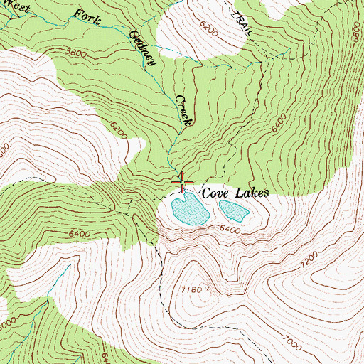 Topographic Map of Cove Camp, ID