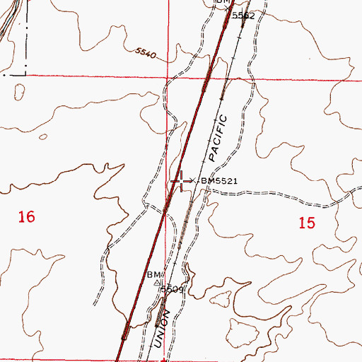 Topographic Map of Highbridge, ID
