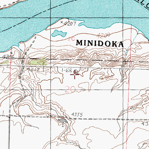 Topographic Map of Yale Wildlife Habitat Area West, ID