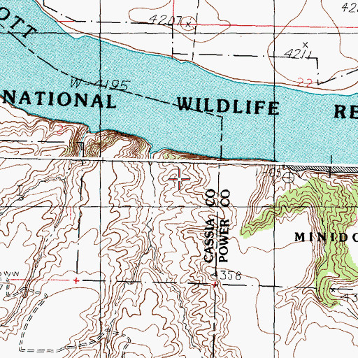 Topographic Map of Yale Wildlife Habitat Area East, ID