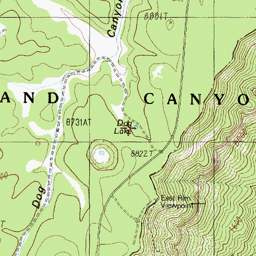 Topographic Map of Dog Lake, AZ