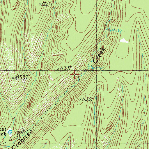Topographic Map of Crabtree Trail Twenty-two, AZ