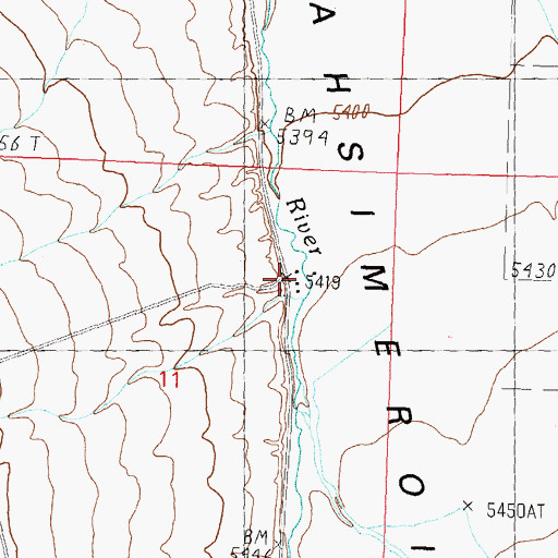 Topographic Map of Wood Ranch, ID