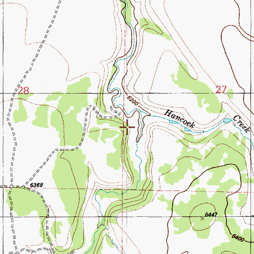 Topographic Map of Willow Creek and Seventy Creek Access Areas, ID