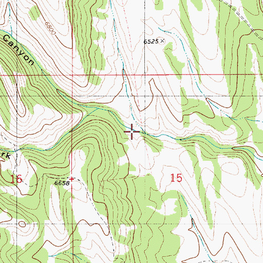 Topographic Map of Water Canyon, ID